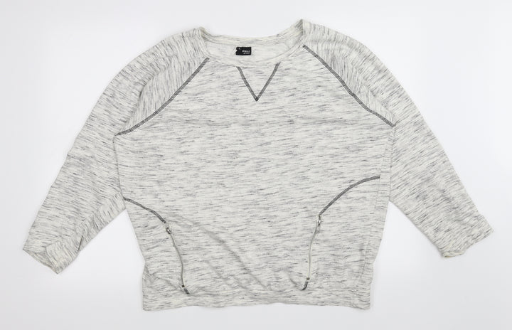 Sparkle & Fade Womens White   Pullover Jumper Size S