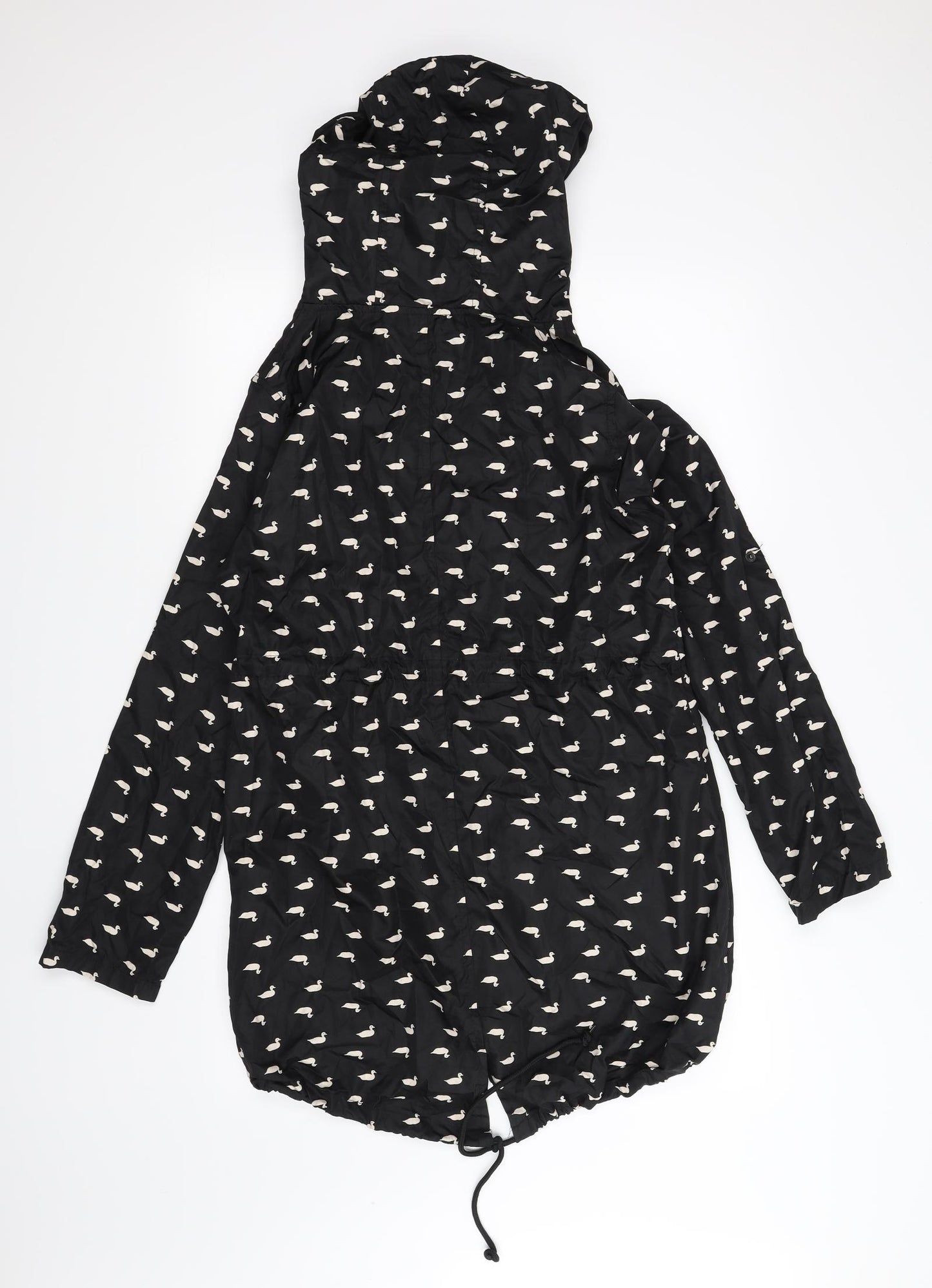 Parka in a Pocket Womens Black   Parka Coat Size S  - ducks