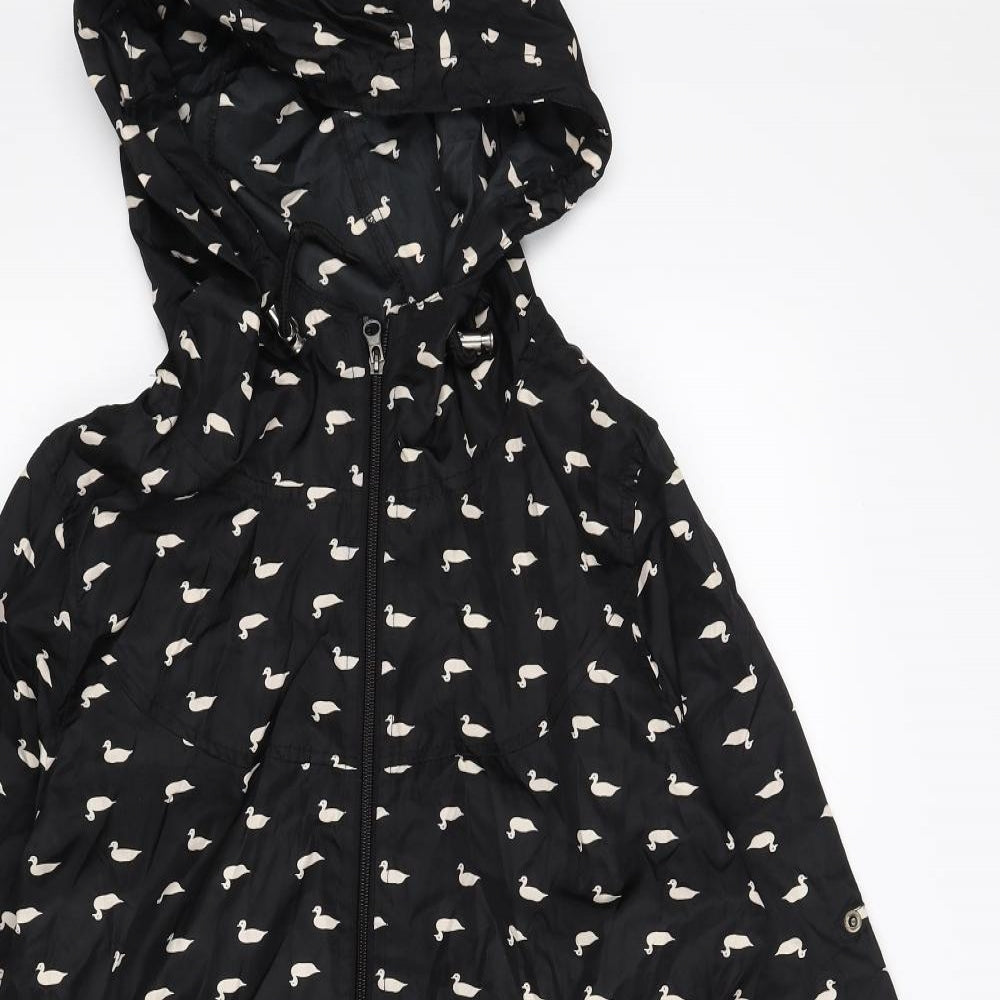 Parka in a Pocket Womens Black   Parka Coat Size S  - ducks