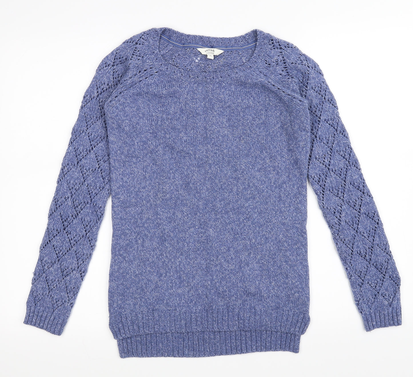 FATFACE Womens Blue   Cardigan Jumper Size 6  - see through back
