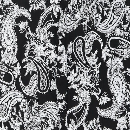 Preworn Womens Black Paisley  Trousers  Size 29 L30 in