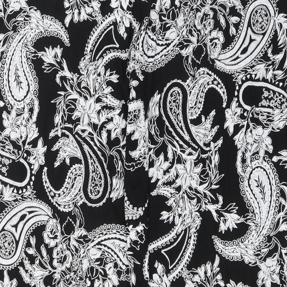 Preworn Womens Black Paisley  Trousers  Size 29 L30 in