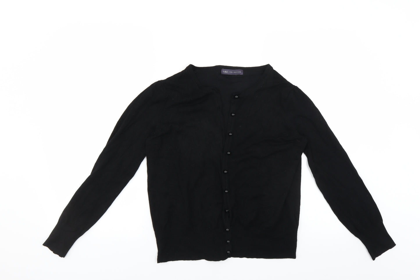 Marks and Spencer Womens Black   Cardigan Jumper Size 12