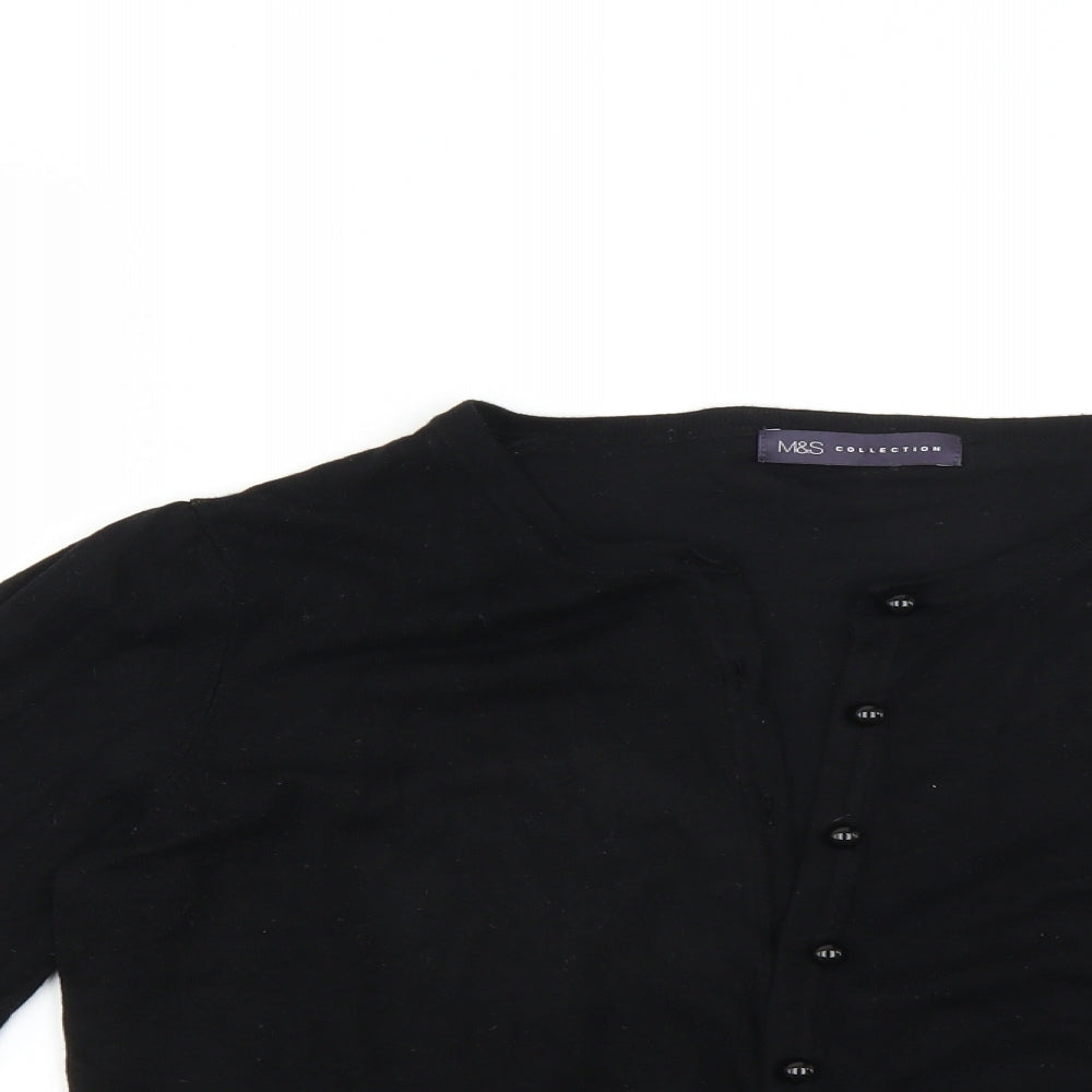 Marks and Spencer Womens Black   Cardigan Jumper Size 12