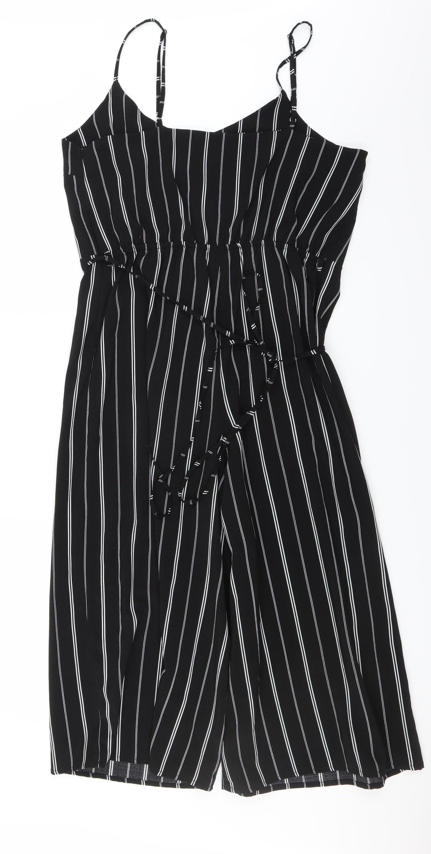 CAMEO ROSE Womens Black Striped  Jumpsuit One-Piece Size 14