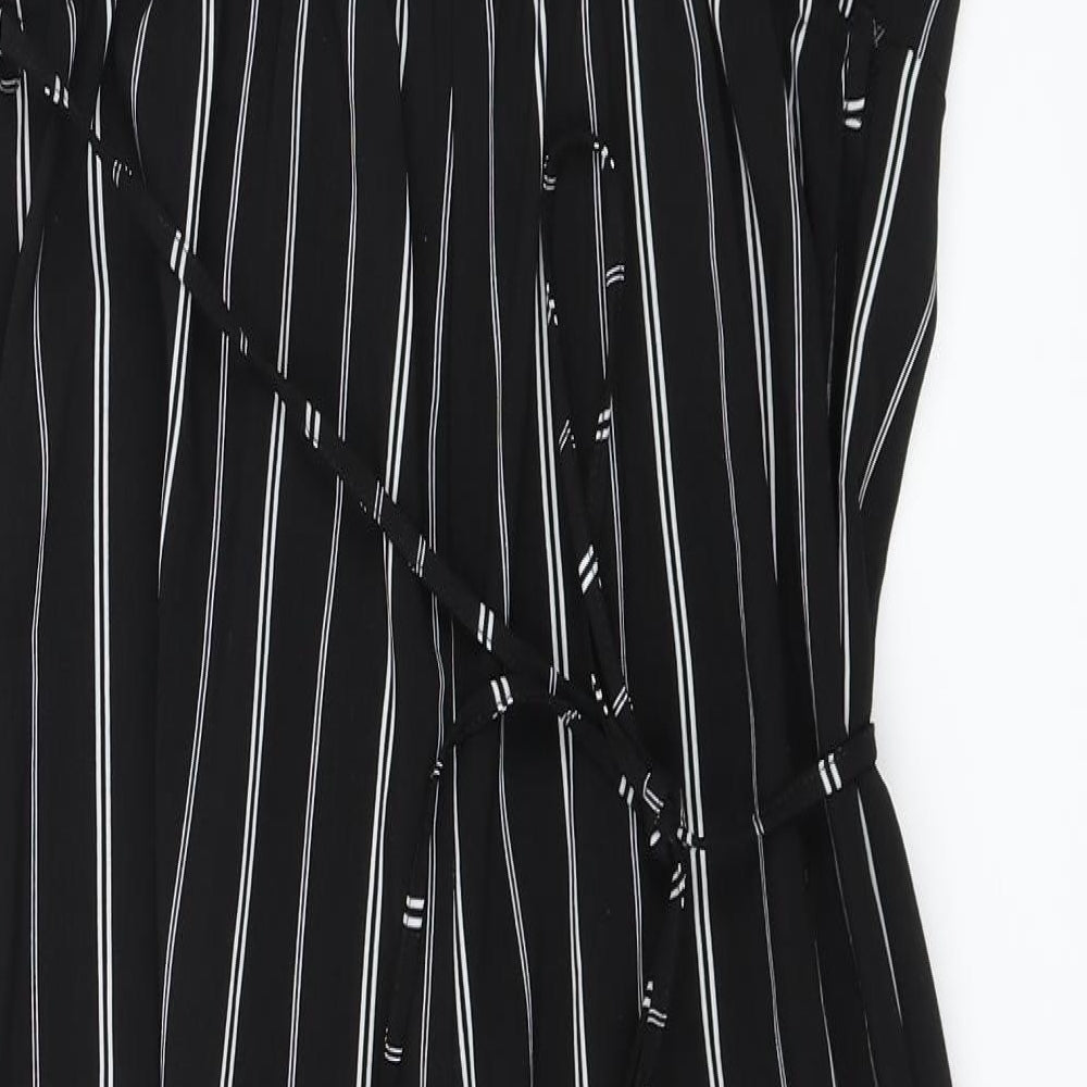 CAMEO ROSE Womens Black Striped  Jumpsuit One-Piece Size 14