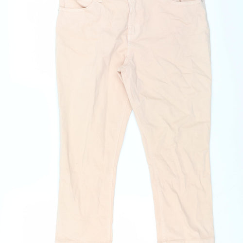 Preworn Womens Pink   Cropped Jeans Size 32 in L21 in