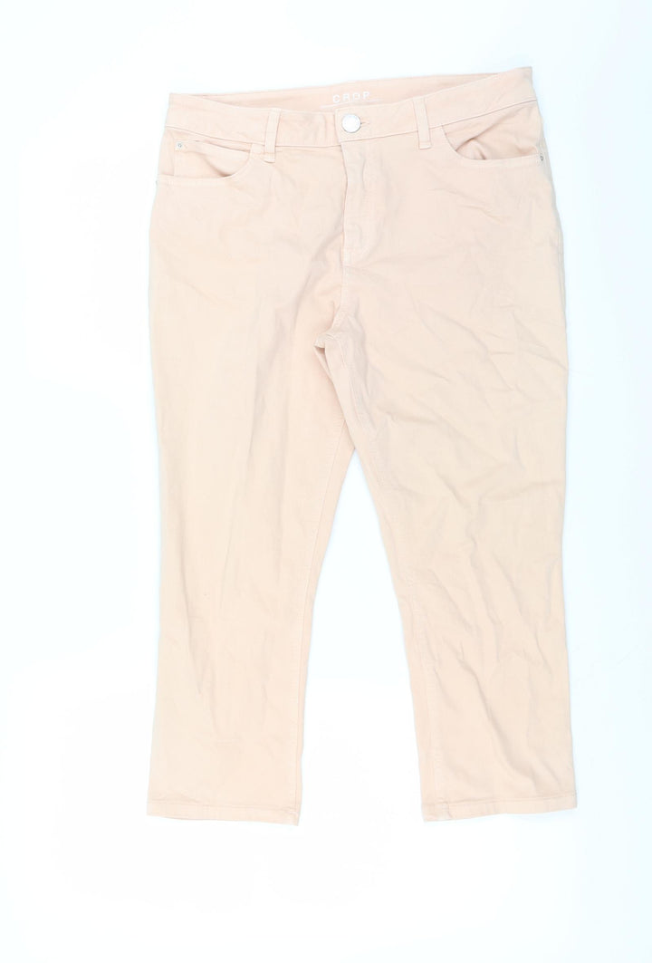 Preworn Womens Pink Cropped Jeans Size 32 in L21 in