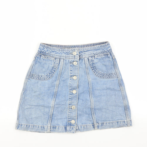 Topshop Womens Blue   Mini Skirt Size 25 in