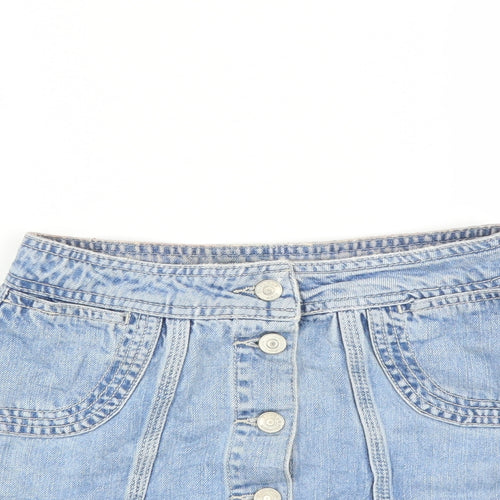 Topshop Womens Blue   Mini Skirt Size 25 in