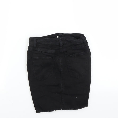 New Look Womens Black   Mini Skirt Size 8  - DISTRESSED
