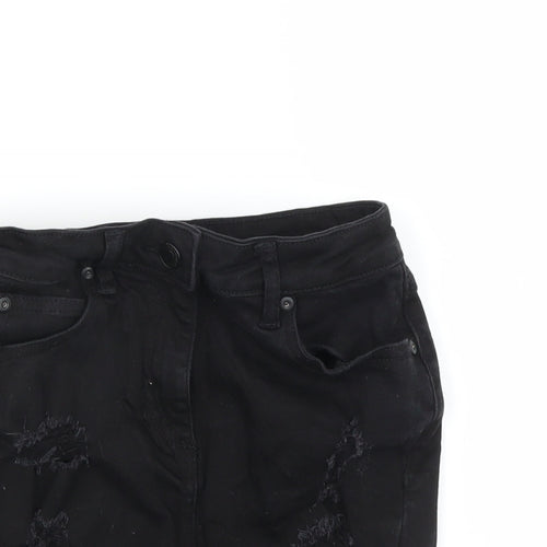 New Look Womens Black   Mini Skirt Size 8  - DISTRESSED