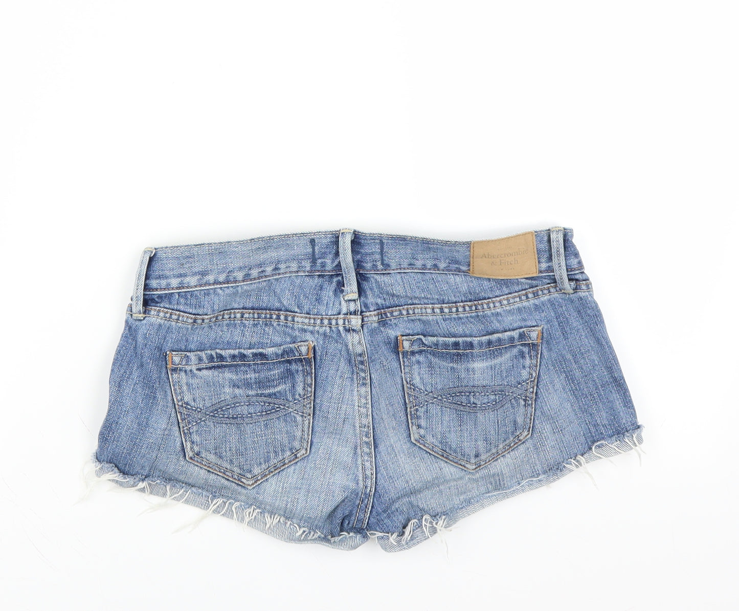 Abercrombie & Fitch Womens Blue   Hot Pants Shorts Size XS - DISTRESSED