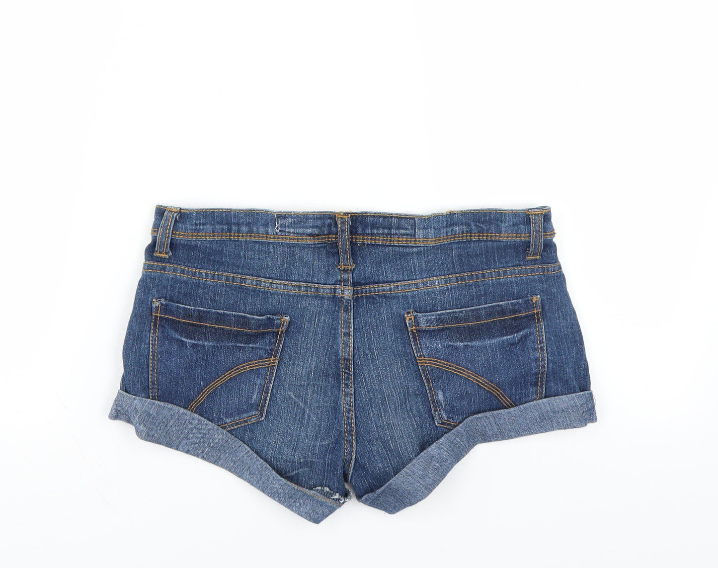 Primark Womens Blue  Denim Hot Pants Shorts Size 8