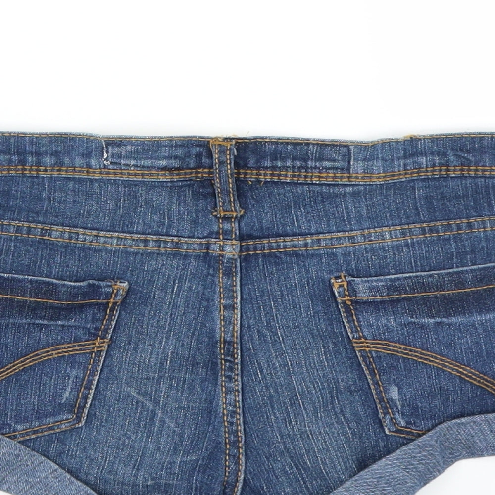 Primark Womens Blue  Denim Hot Pants Shorts Size 8