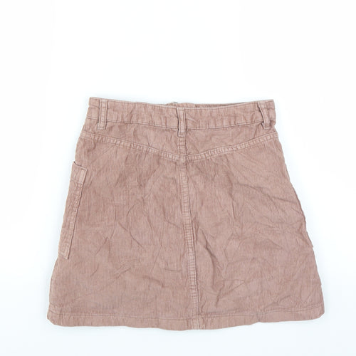 Topshop Womens Pink  Corduroy Mini Skirt Size 6