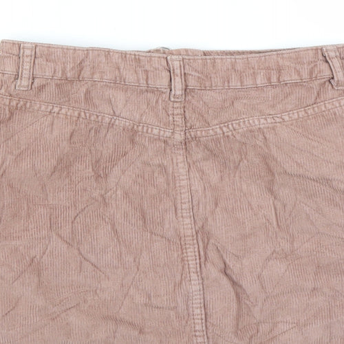 Topshop Womens Pink  Corduroy Mini Skirt Size 6