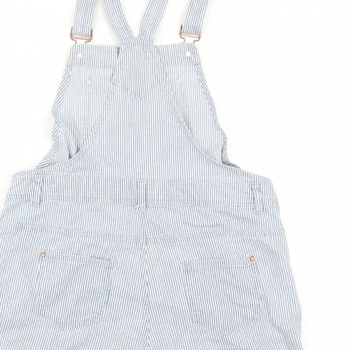 Primark Womens Blue Striped  Dungaree One-Piece Size 14  - Dungaree shorts