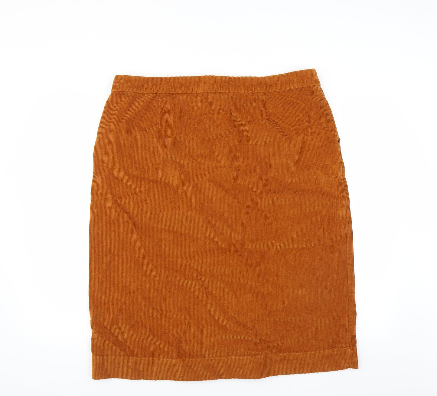 Primark Womens Orange  Corduroy Straight & Pencil Skirt Size 20