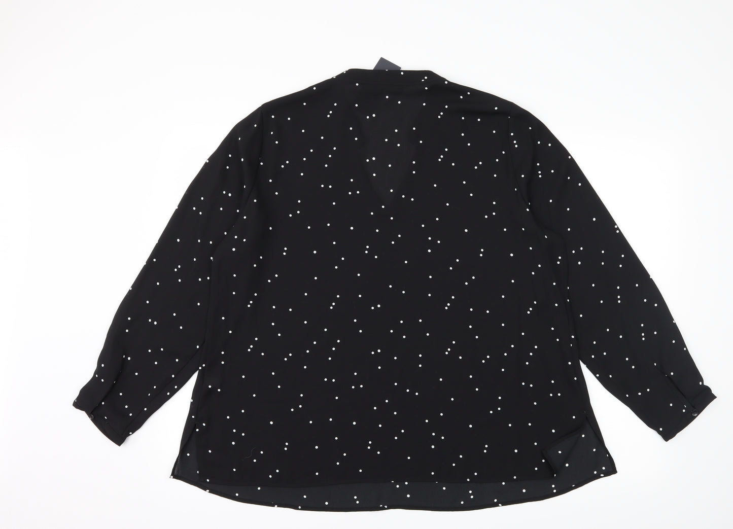 Marks and Spencer Womens Black Polka Dot  Basic Blouse Size 18