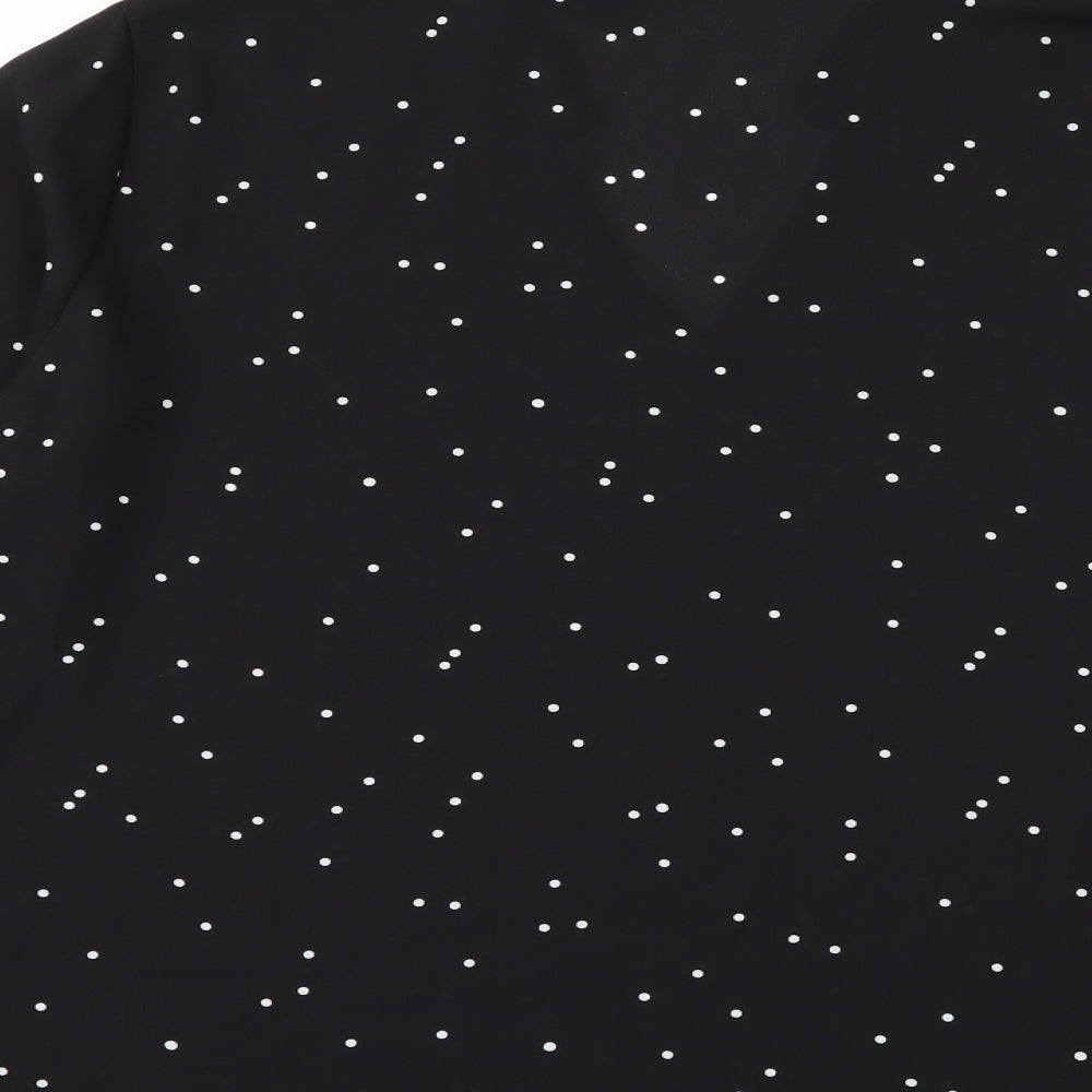 Marks and Spencer Womens Black Polka Dot  Basic Blouse Size 18