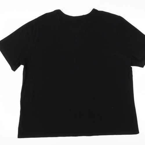 Classics Womens Black  Jersey Basic T-Shirt Size 18