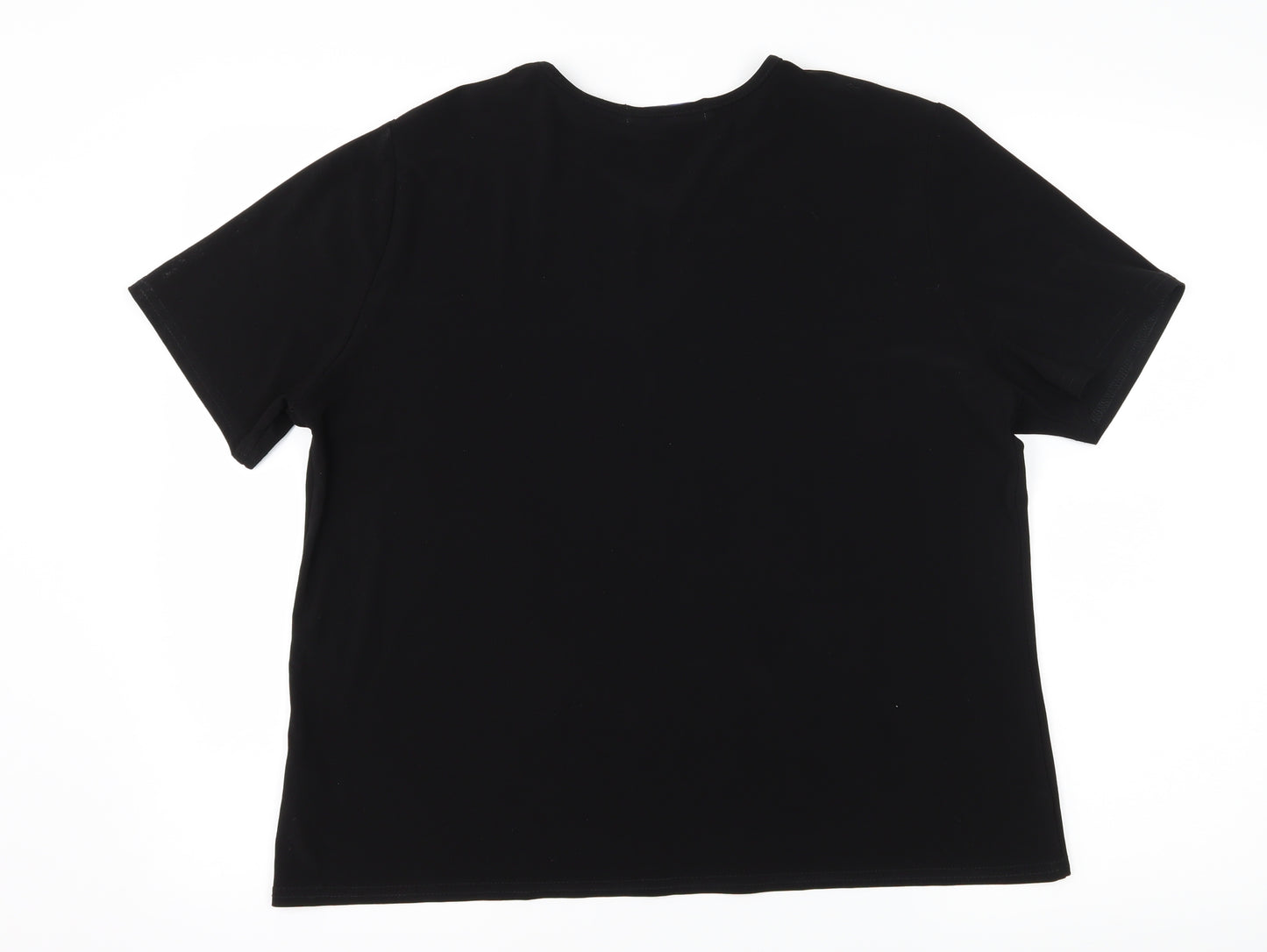 Classics Womens Black  Jersey Basic T-Shirt Size 18