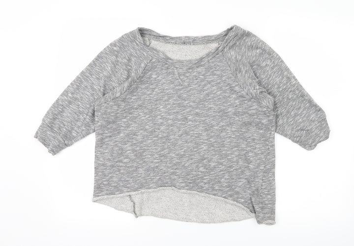Preworn Girls Grey  Jersey Pullover Sweatshirt Size 12 Years