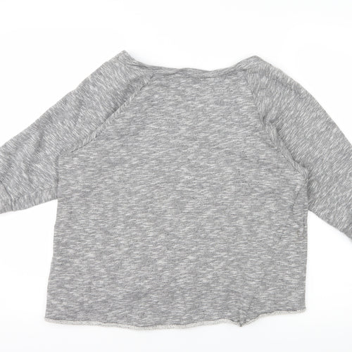 Preworn Girls Grey  Jersey Pullover Sweatshirt Size 12 Years