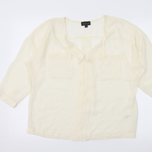Topshop Womens White   Basic Blouse Size 8