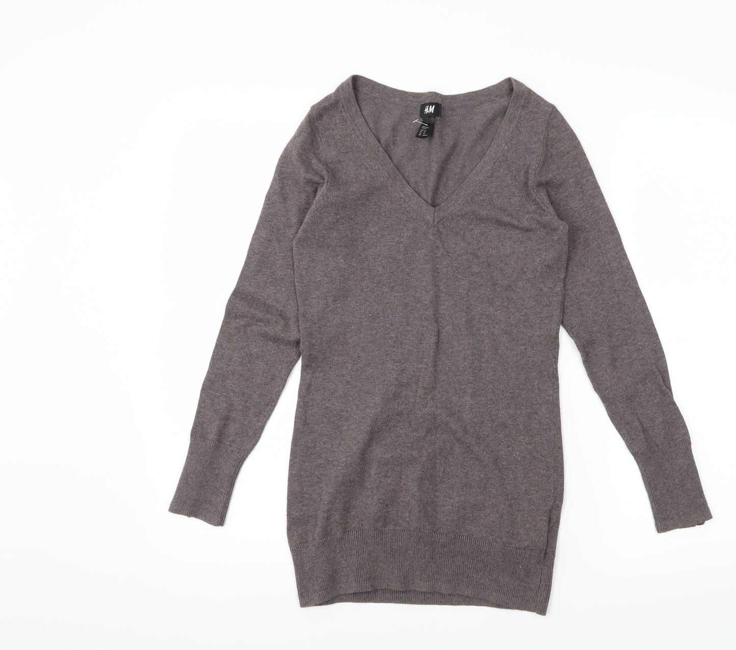 H&M Womens Grey  Knit Pullover Jumper Size XS