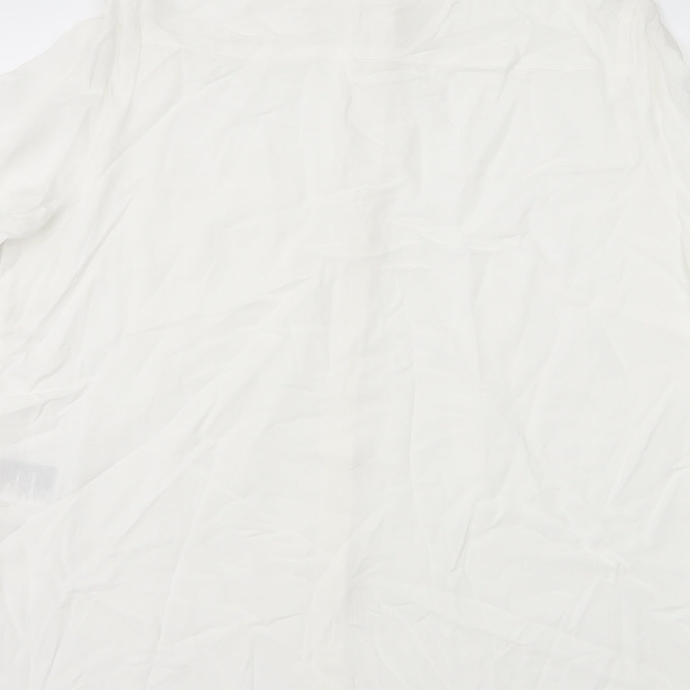 H&M Womens White   Basic Button-Up Size 14