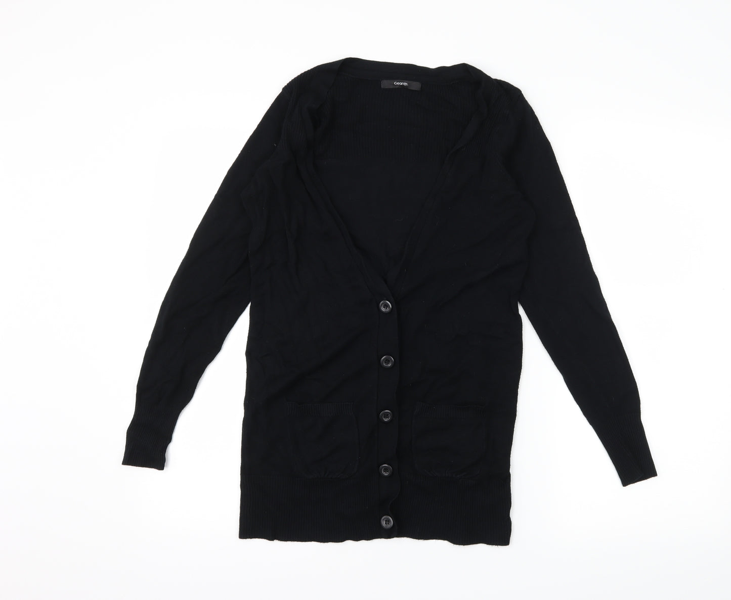 George Womens Black  Knit Cardigan Jumper Size 10