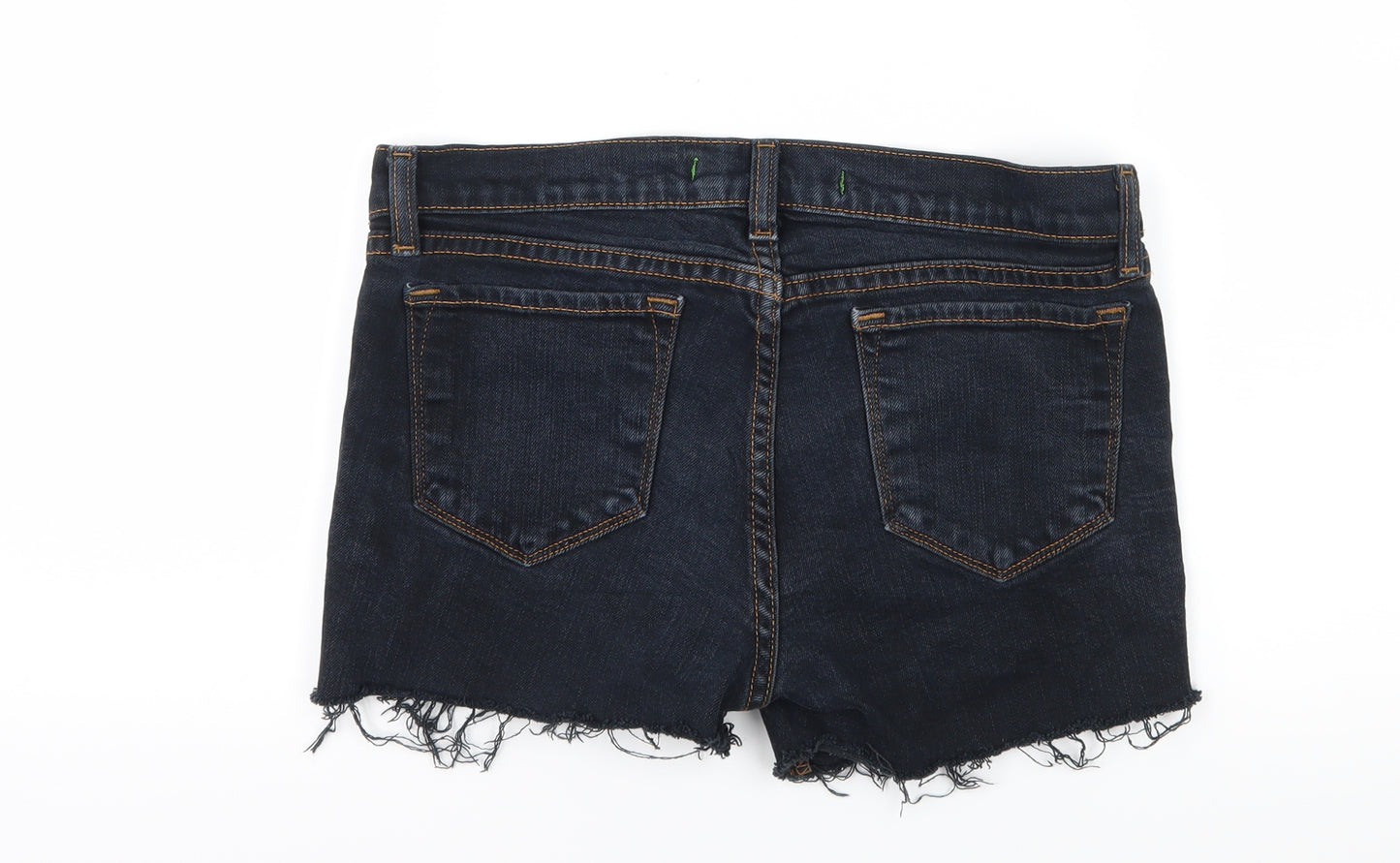 Preworn Womens Blue  Denim Hot Pants Shorts Size 30 in