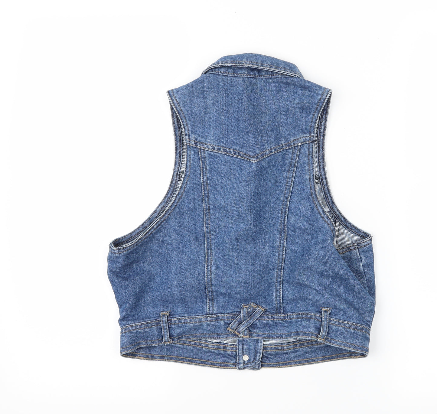 George Womens Blue  Denim Jacket Waistcoat Size 10