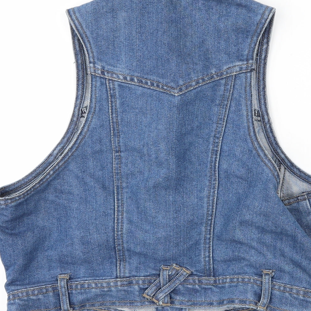George Womens Blue  Denim Jacket Waistcoat Size 10