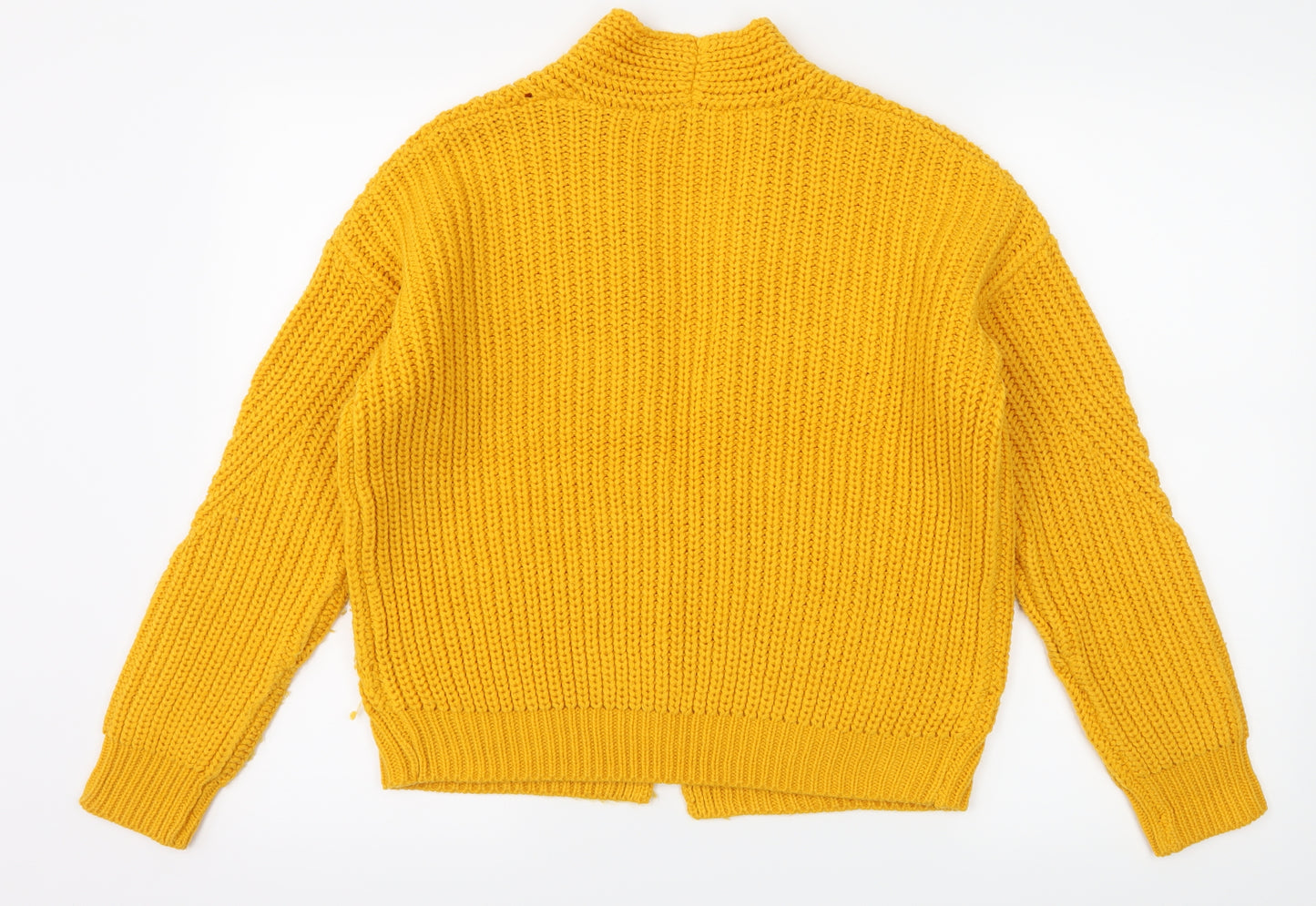 TU Womens Yellow  Knit Cardigan Jumper Size S