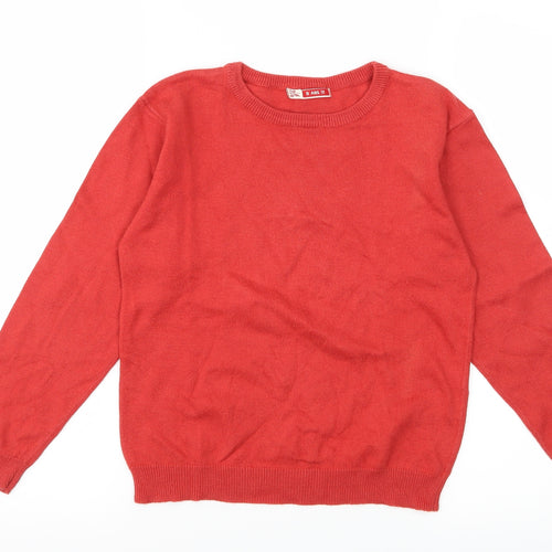 DPAM Boys Orange  Knit Pullover Jumper Size 8 Years