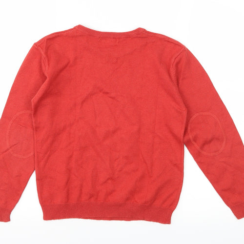 DPAM Boys Orange  Knit Pullover Jumper Size 8 Years