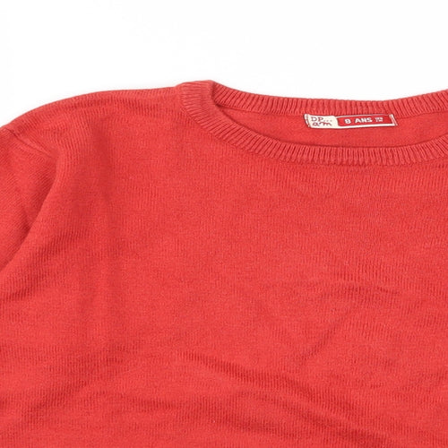 DPAM Boys Orange  Knit Pullover Jumper Size 8 Years
