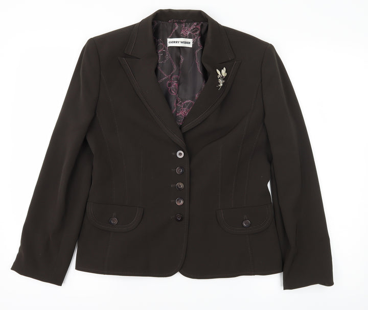 Gerry Weber Womens Brown Jacket Blazer Size 10