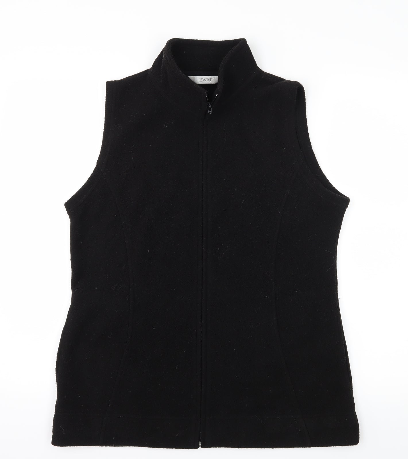 EWM Womens Black  Fleece Gilet Jacket Size 14