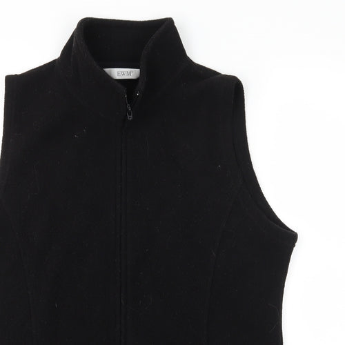 EWM Womens Black  Fleece Gilet Jacket Size 14