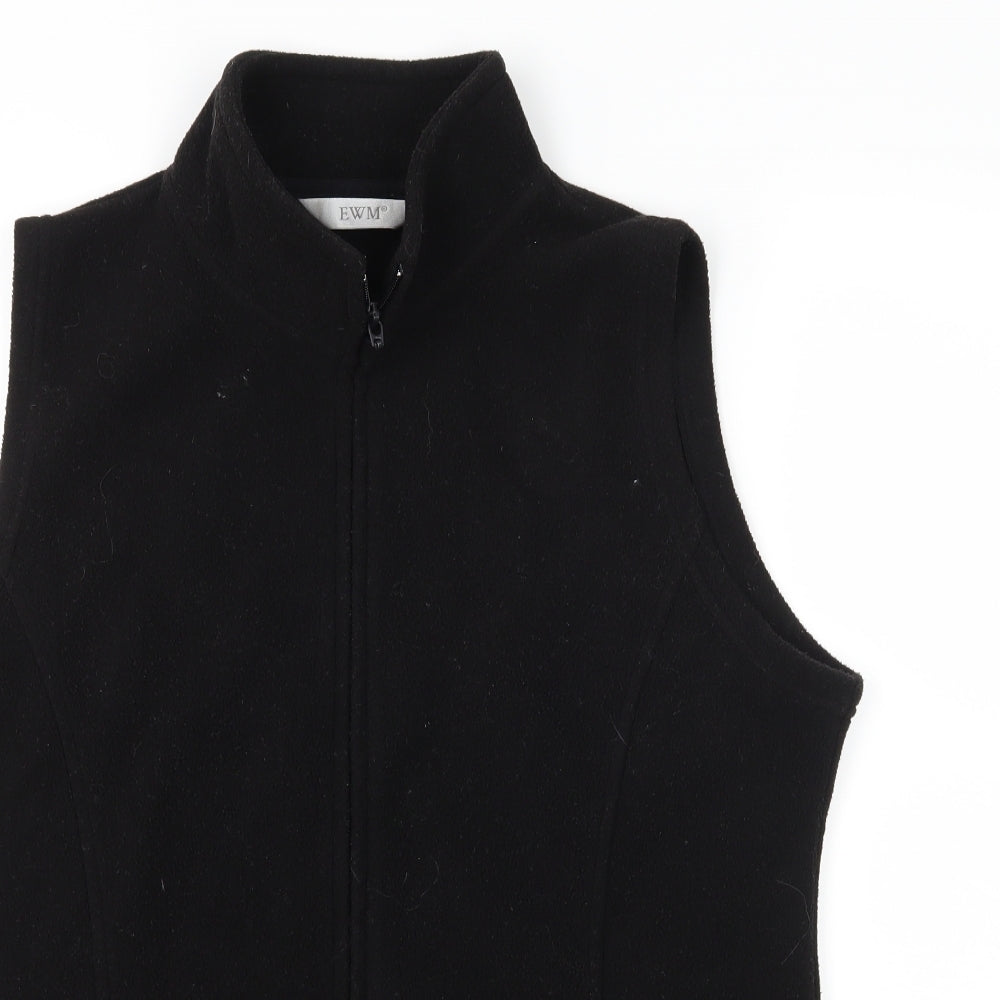 EWM Womens Black  Fleece Gilet Jacket Size 14
