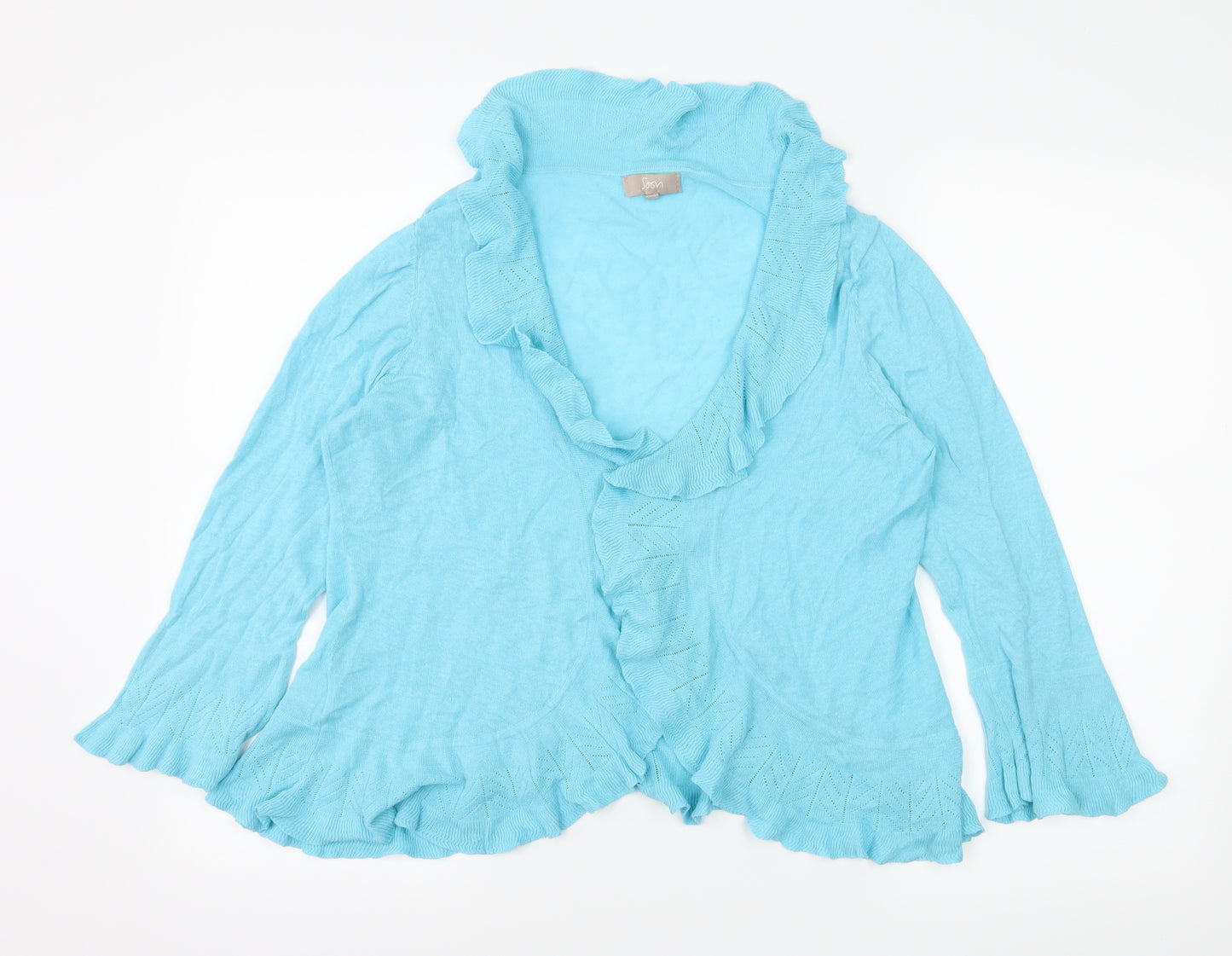 Soon Womens Blue  Knit Cardigan Jumper Size 14