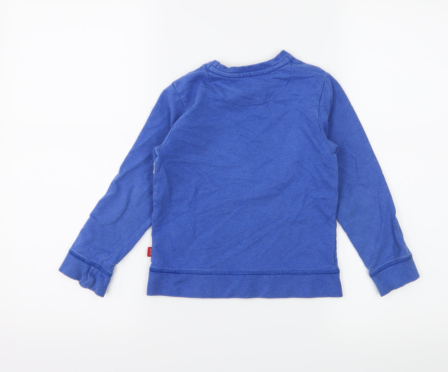 Little Bird Boys Blue Geometric Jersey Pullover Sweatshirt Size 3-4 Years  - Rainbow
