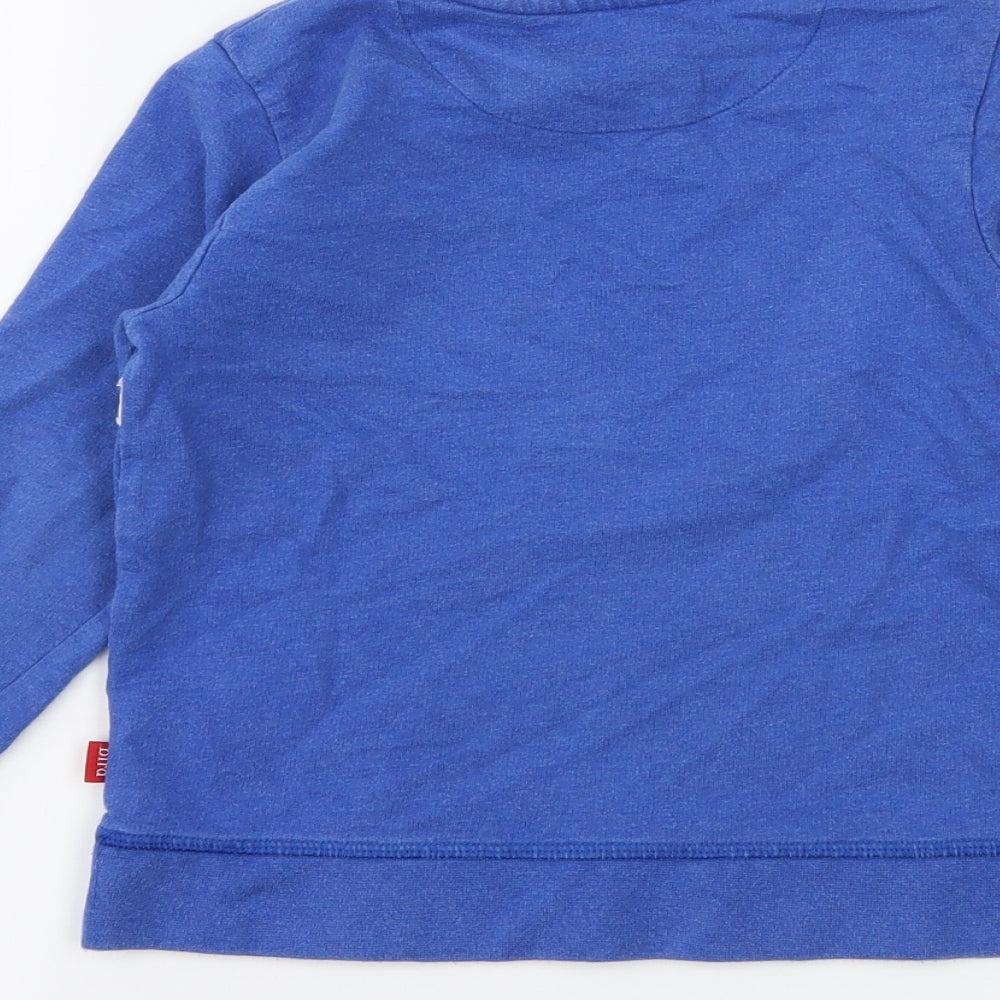 Little Bird Boys Blue Geometric Jersey Pullover Sweatshirt Size 3-4 Years  - Rainbow