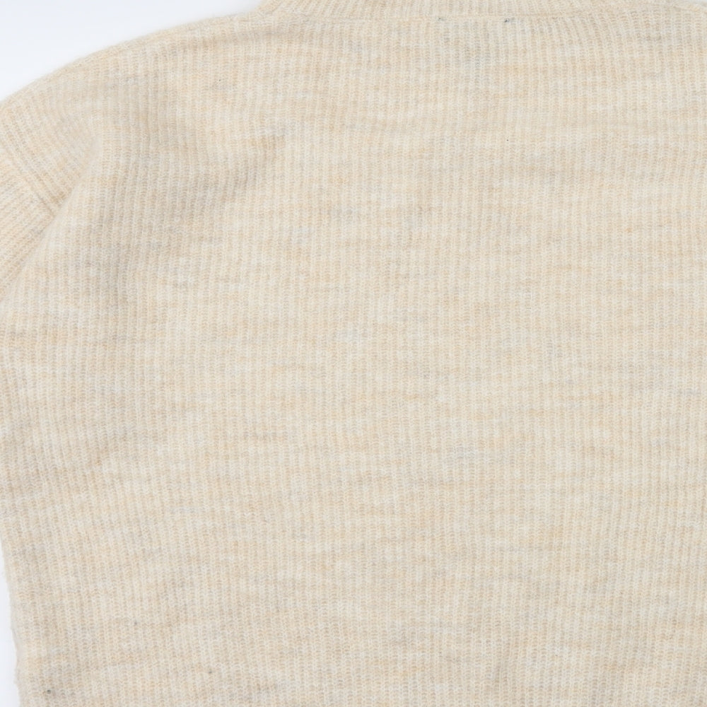 New Look Womens Ivory  Knit Pullover Jumper Size S