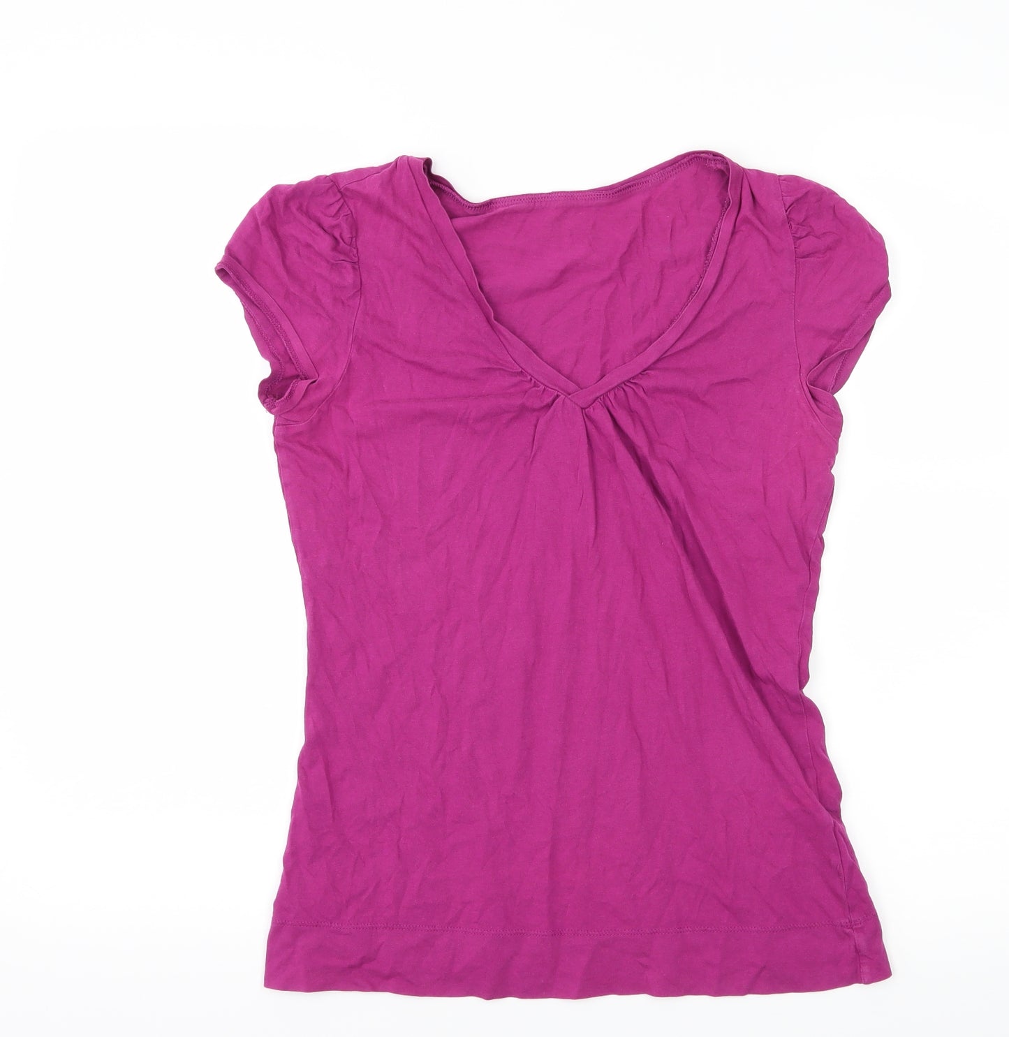 Marks and Spencer Womens Pink  Jersey Basic T-Shirt Size 8