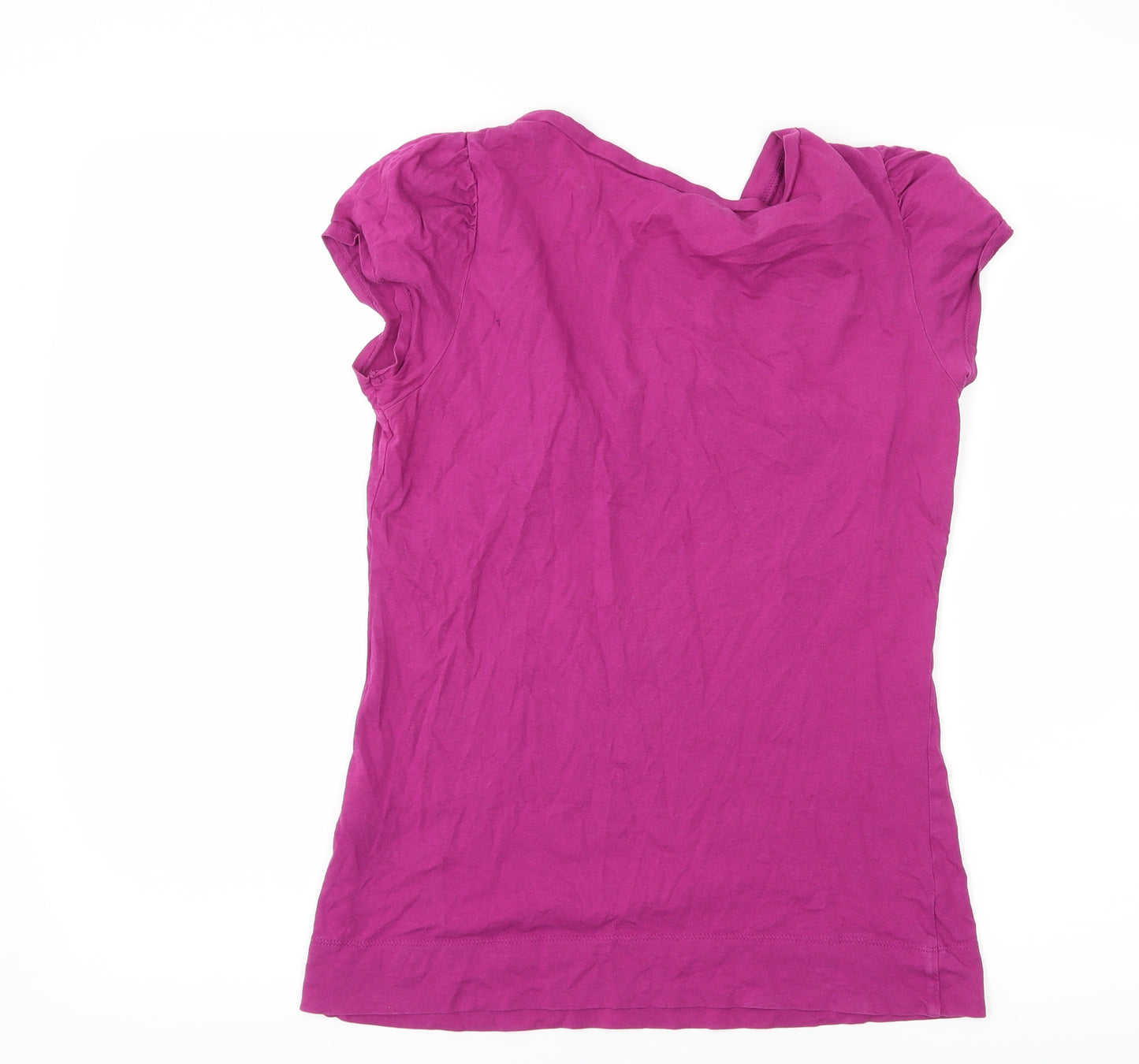 Marks and Spencer Womens Pink  Jersey Basic T-Shirt Size 8
